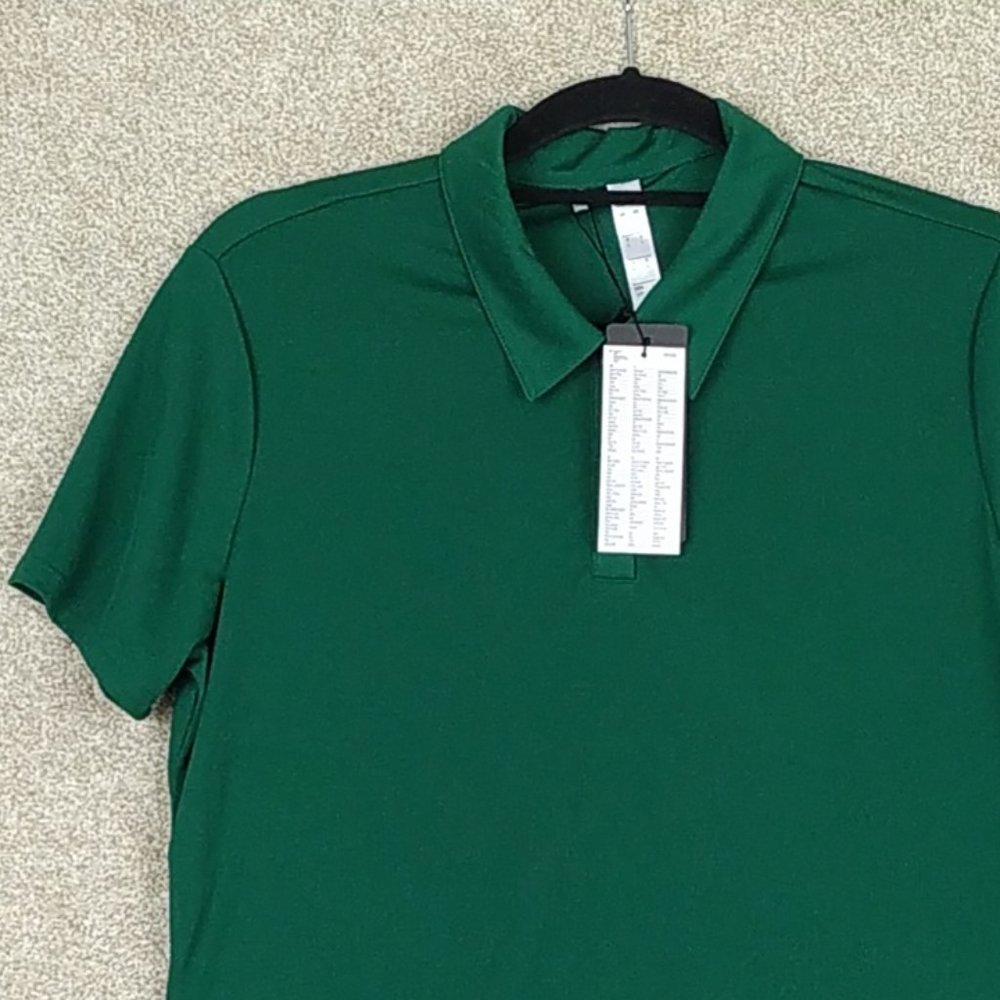 Adidas Golf Ladies Performance Polo Shirt UK Size Large Green Short Sleeve New - Picture 9 of 16